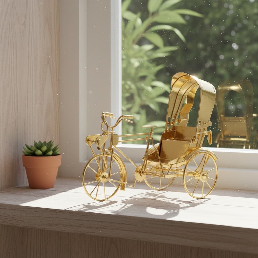 Gold Metal Ricshaw lifestyle view